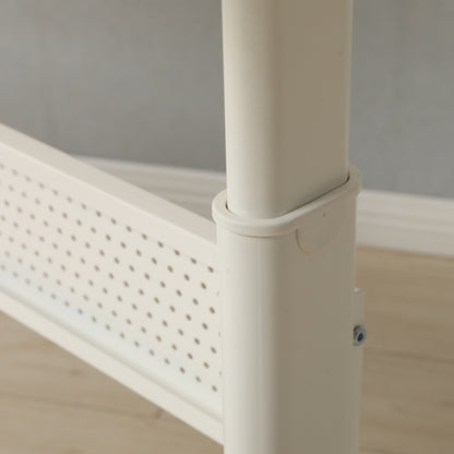 Standing Desk with Metal Drawer Adjustable Height (White Tabletop)