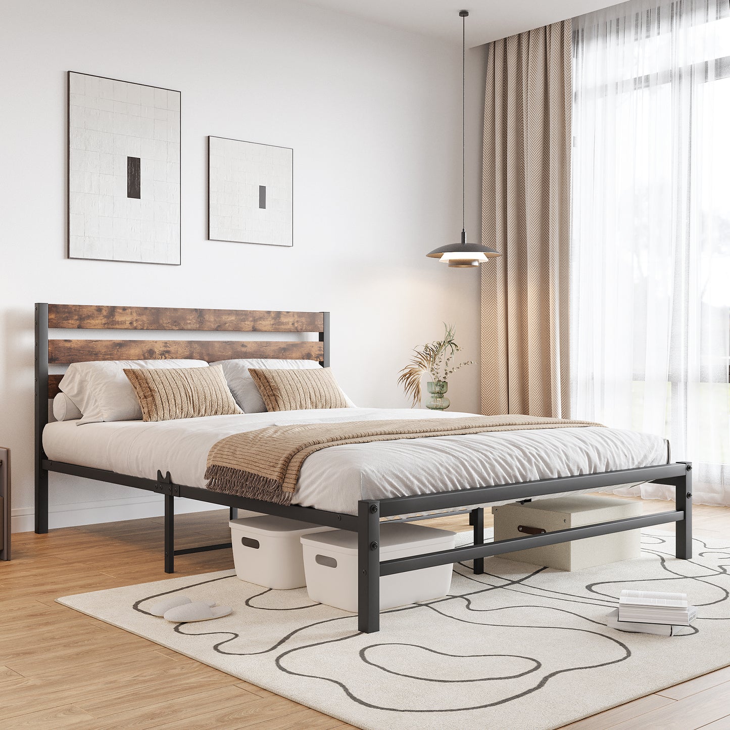 Rustic Haven Queen Bed Frame