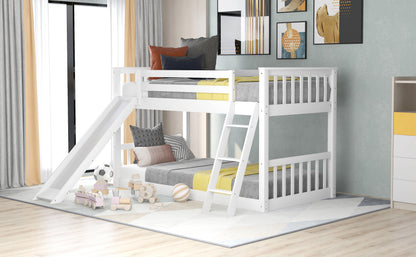Slide & Climb Twin Bunk Bed, Snow White