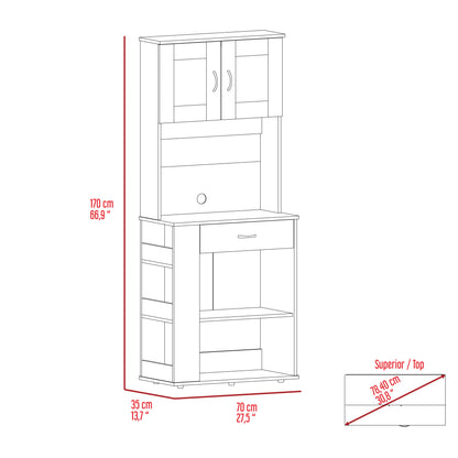 Bella Pantry Cabinet - White