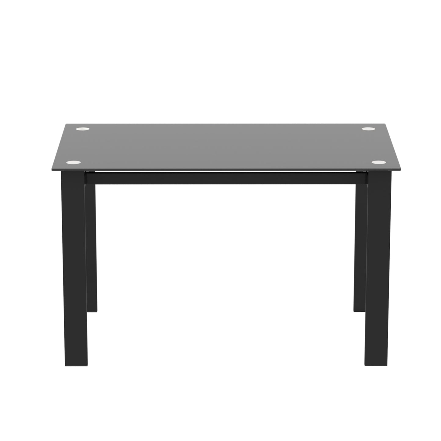 Elegant Black Glass Dining Table