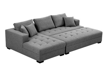 Elegant Comfort 3-Seat L-Shape Sectional Sofa Set