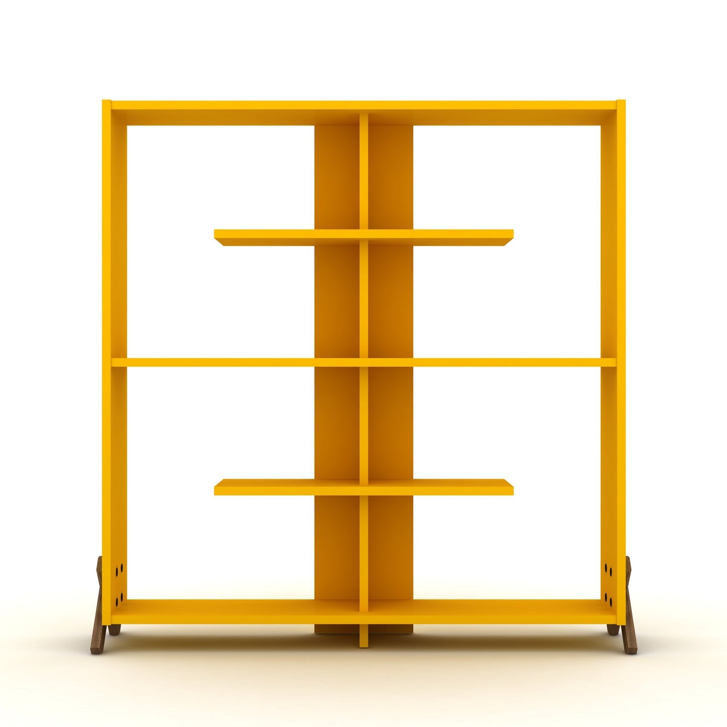 Furnish Home Store Kipp Wood Frame Etagere Open Back 6 Shelves Bookcase