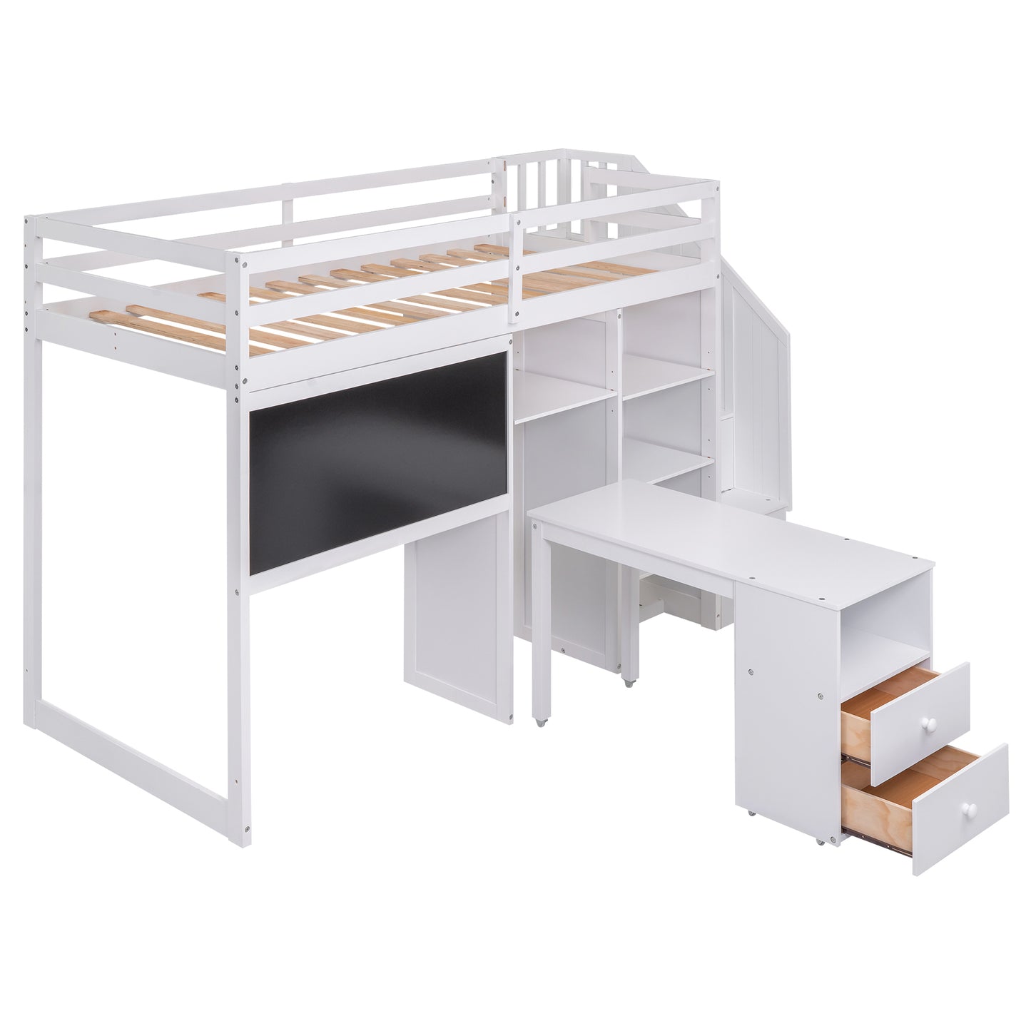 Smart Space Twin Loft Bed : The Ultimate Study and Storage Solution
