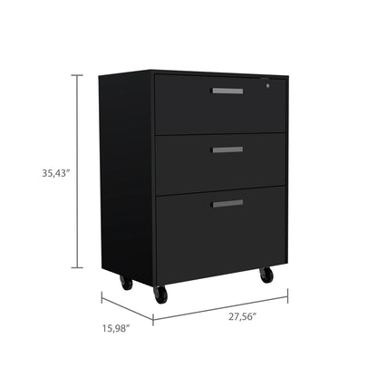 Medford 3-Drawer Cabinet - Black