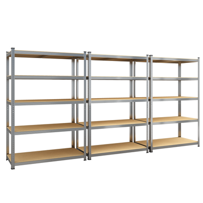 Silver Max Storage 5-Tier Utility Shelves - L