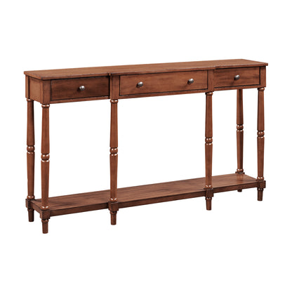 ElegantWood Console: Timeless Entryway Table with Storage