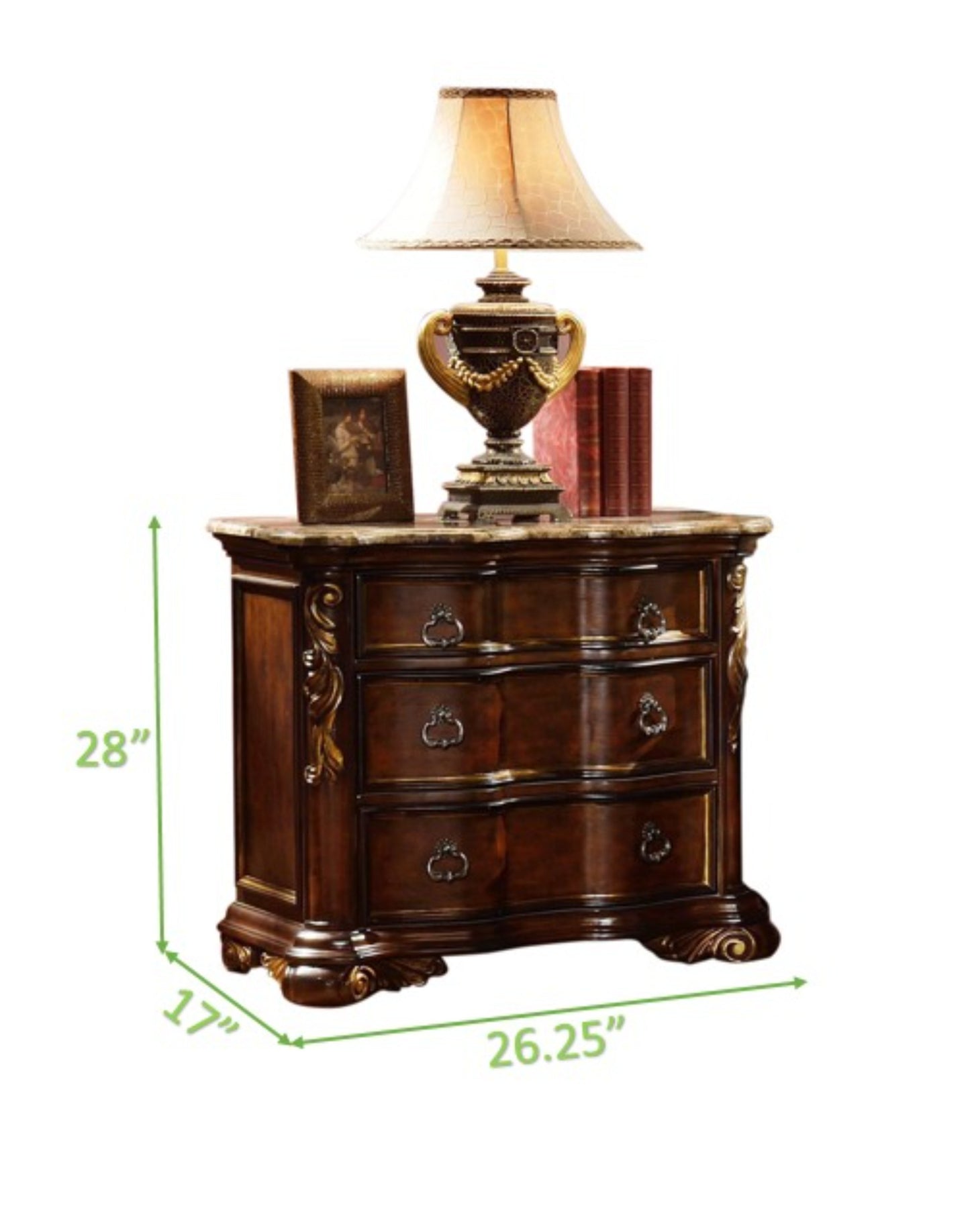 Elegant Dreams Bed in Rich Mahogany