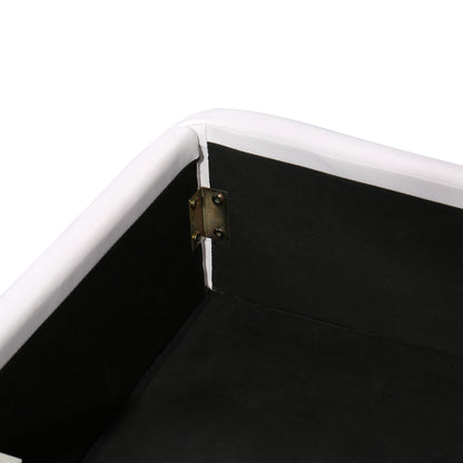 Farah Queen Size Storage Platform Bed w Hydraulic System - White