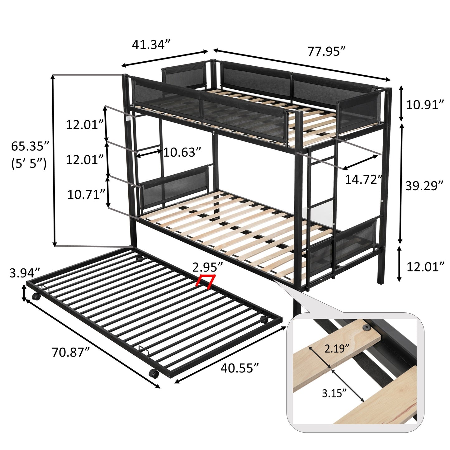 Harmony Haven Twin Trundle Bunk Bed
