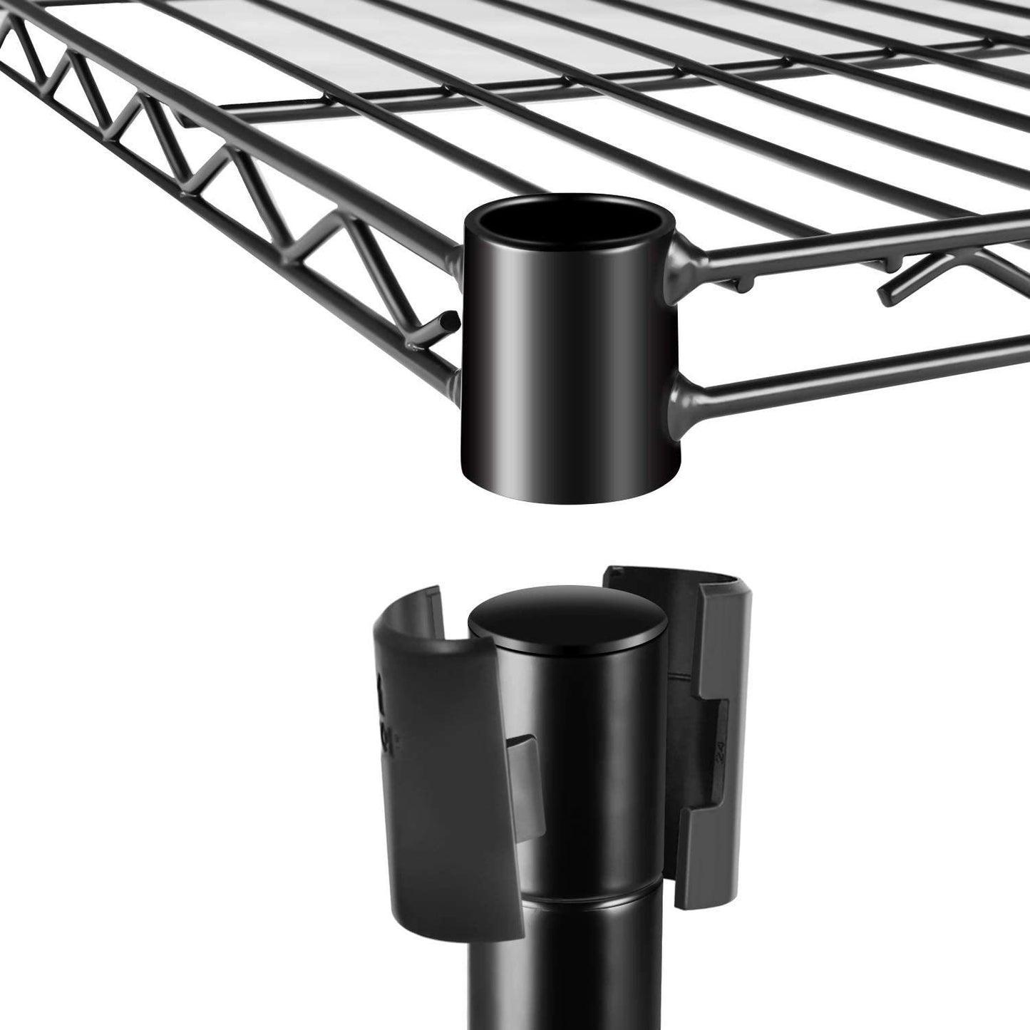 Simple Deluxe 4-Tier Heavy Duty Storage Shelving - Black