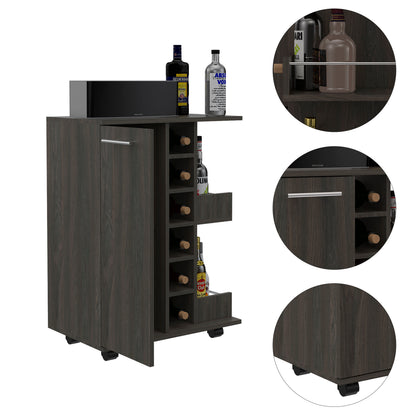 Bar Cart with Division Carbon - Espresso