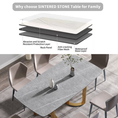 Golden Curve Dining Table