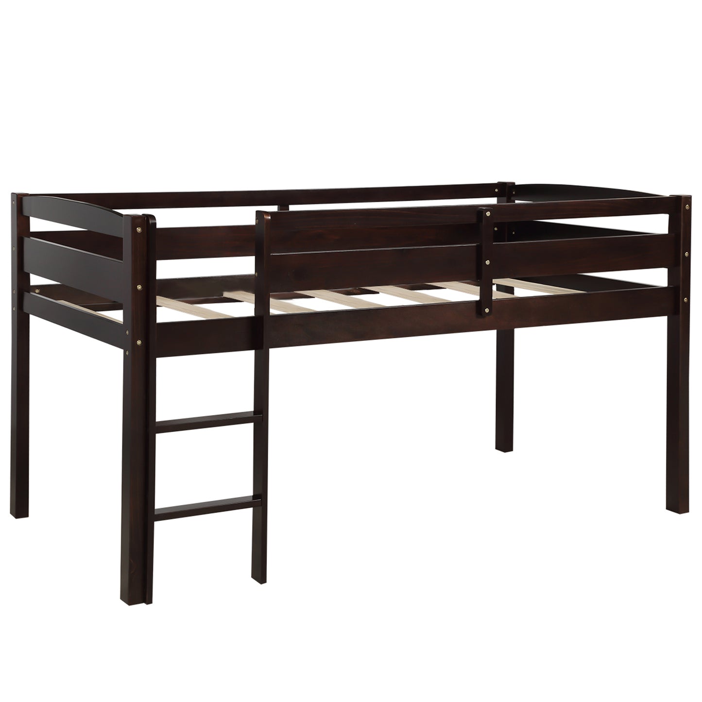 Espresso Dream Twin Wood Loft Bed
