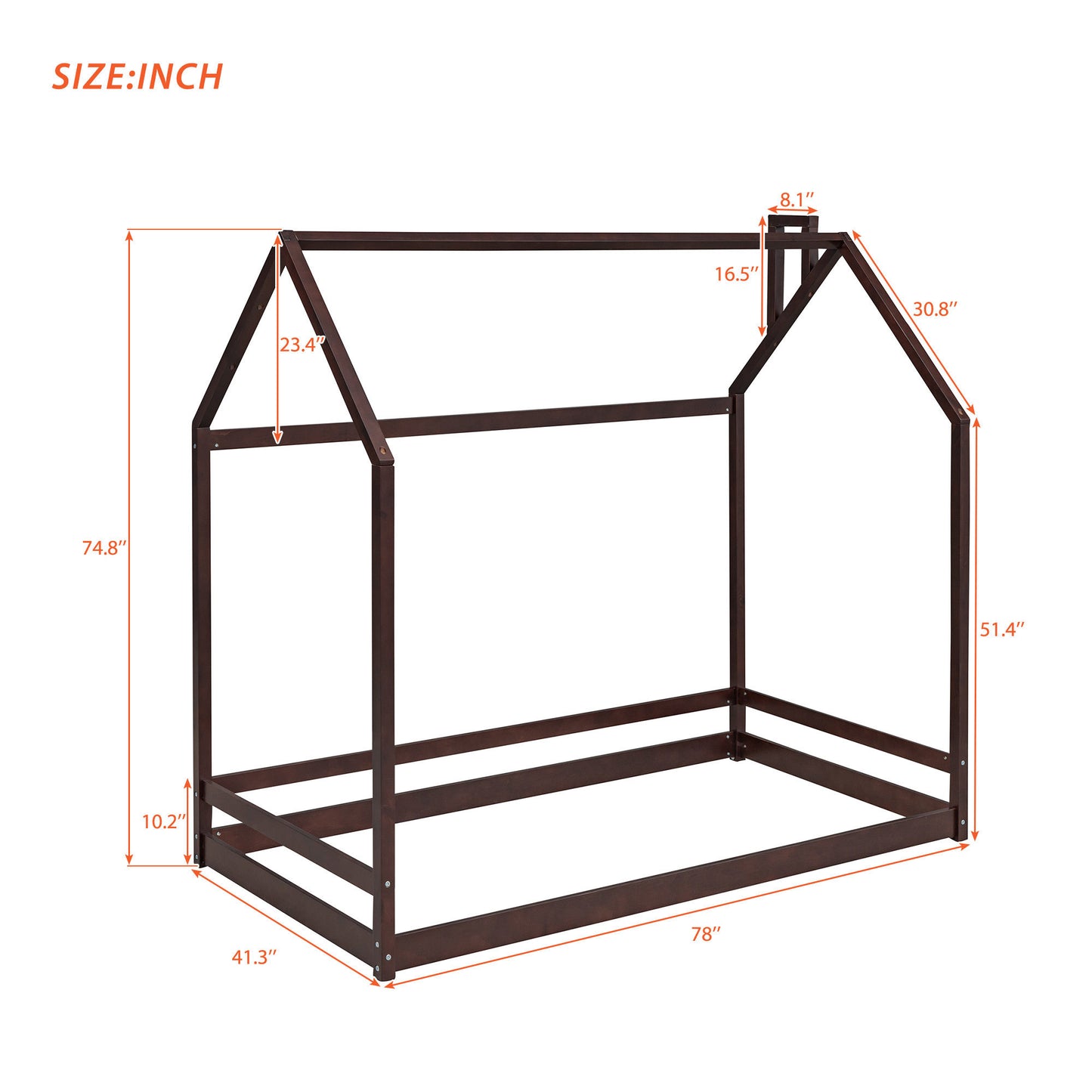 Twin House Bed