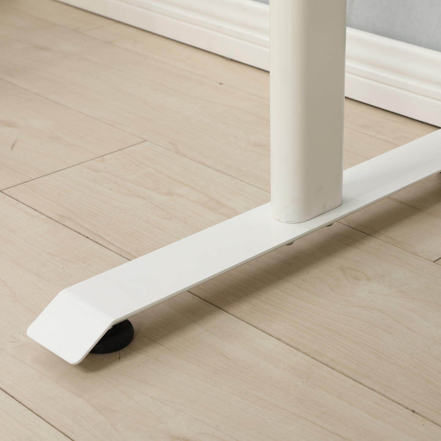 Standing Desk with Metal Drawer Adjustable Height (White Tabletop)