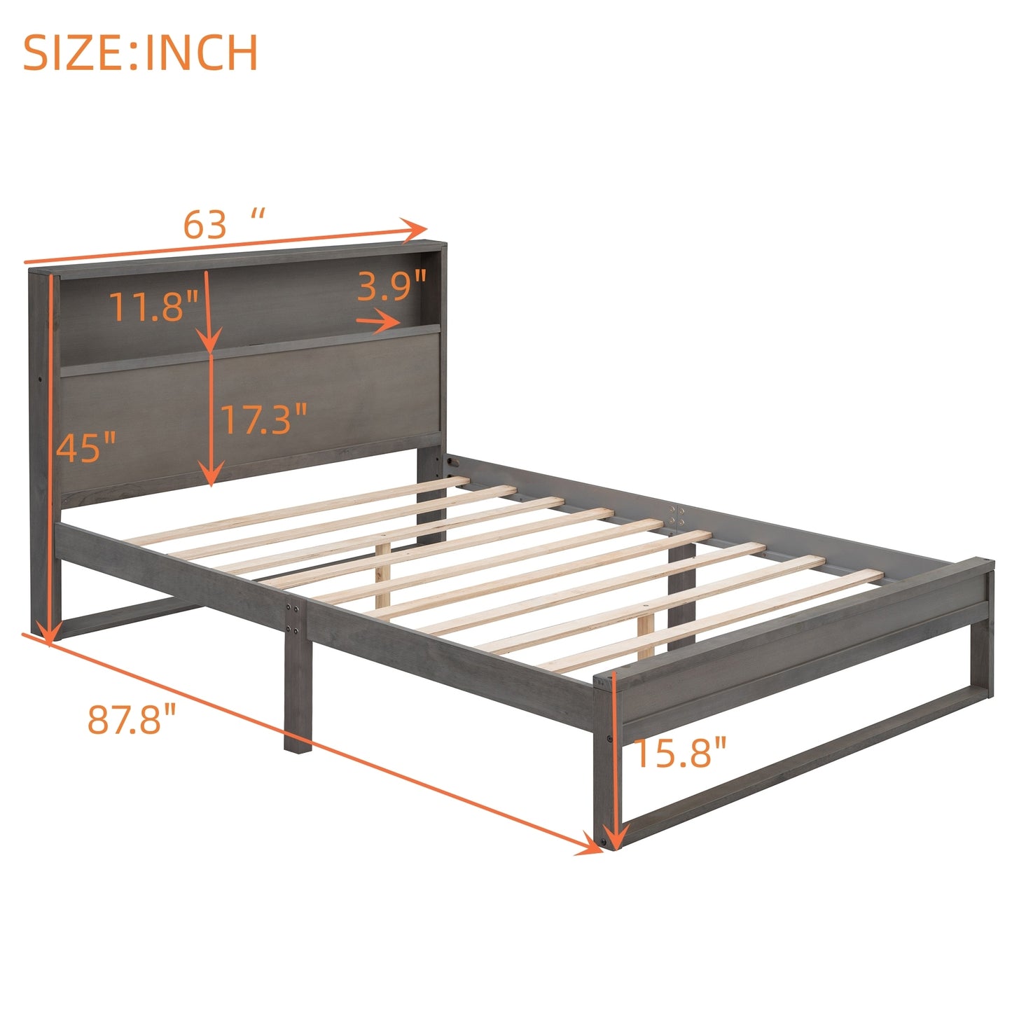 ElegantRest Queen Platform Bed