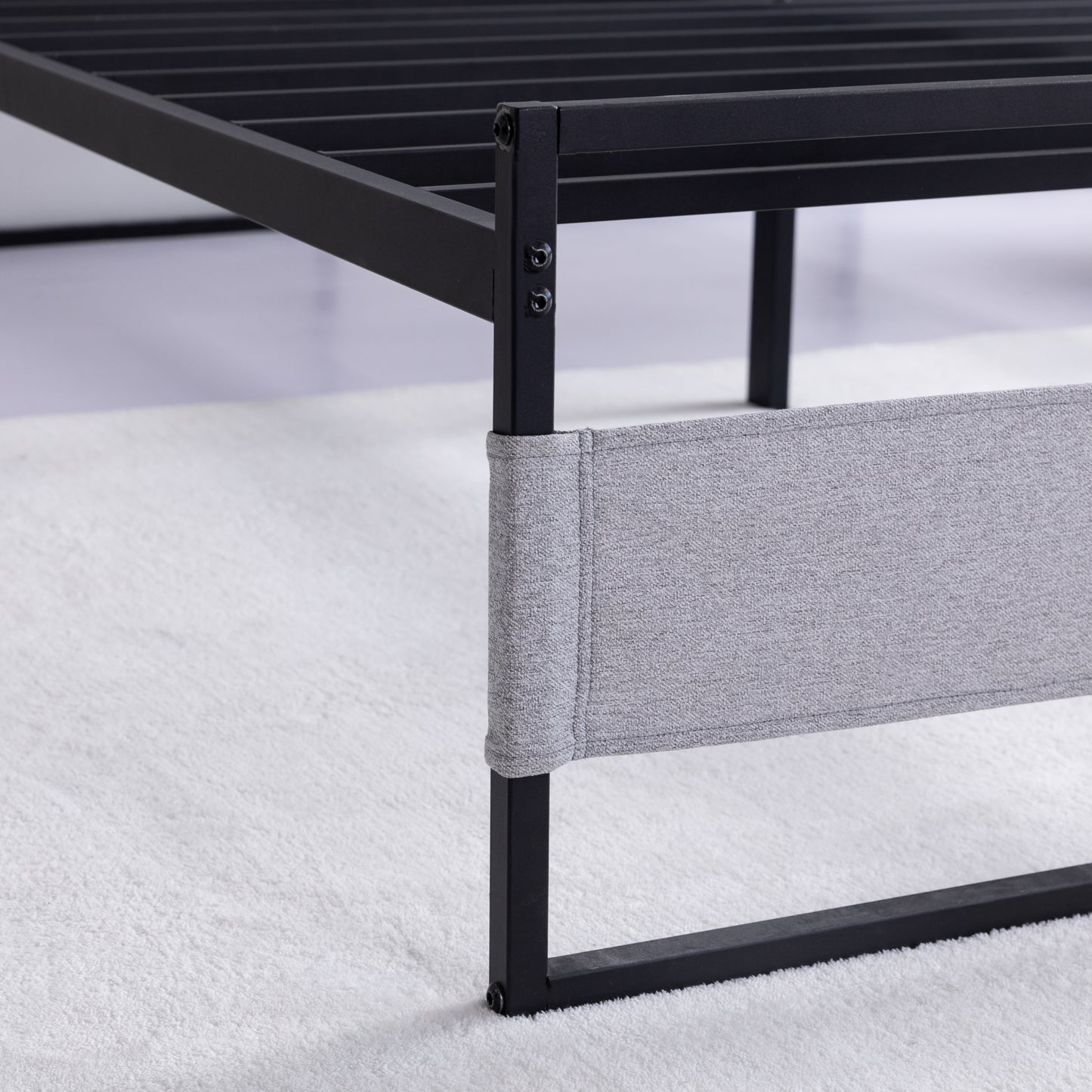 Ovi King Size Metal Bed Frame - Gray