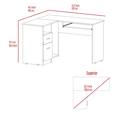 Oakwood L-Shaped Computer Desk