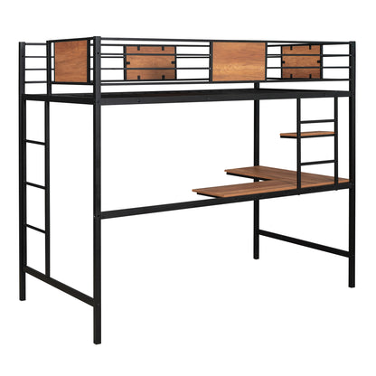 Venetian Vista Loft Bed  With Desk -Black