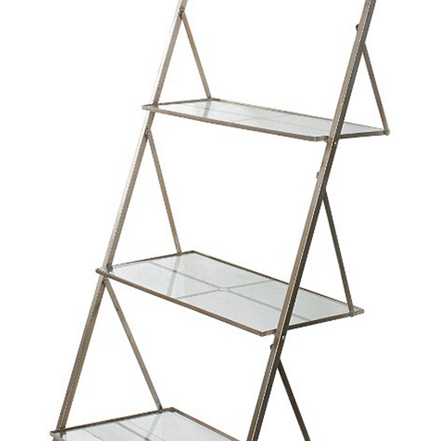 Silver Ladder Glass Shelf