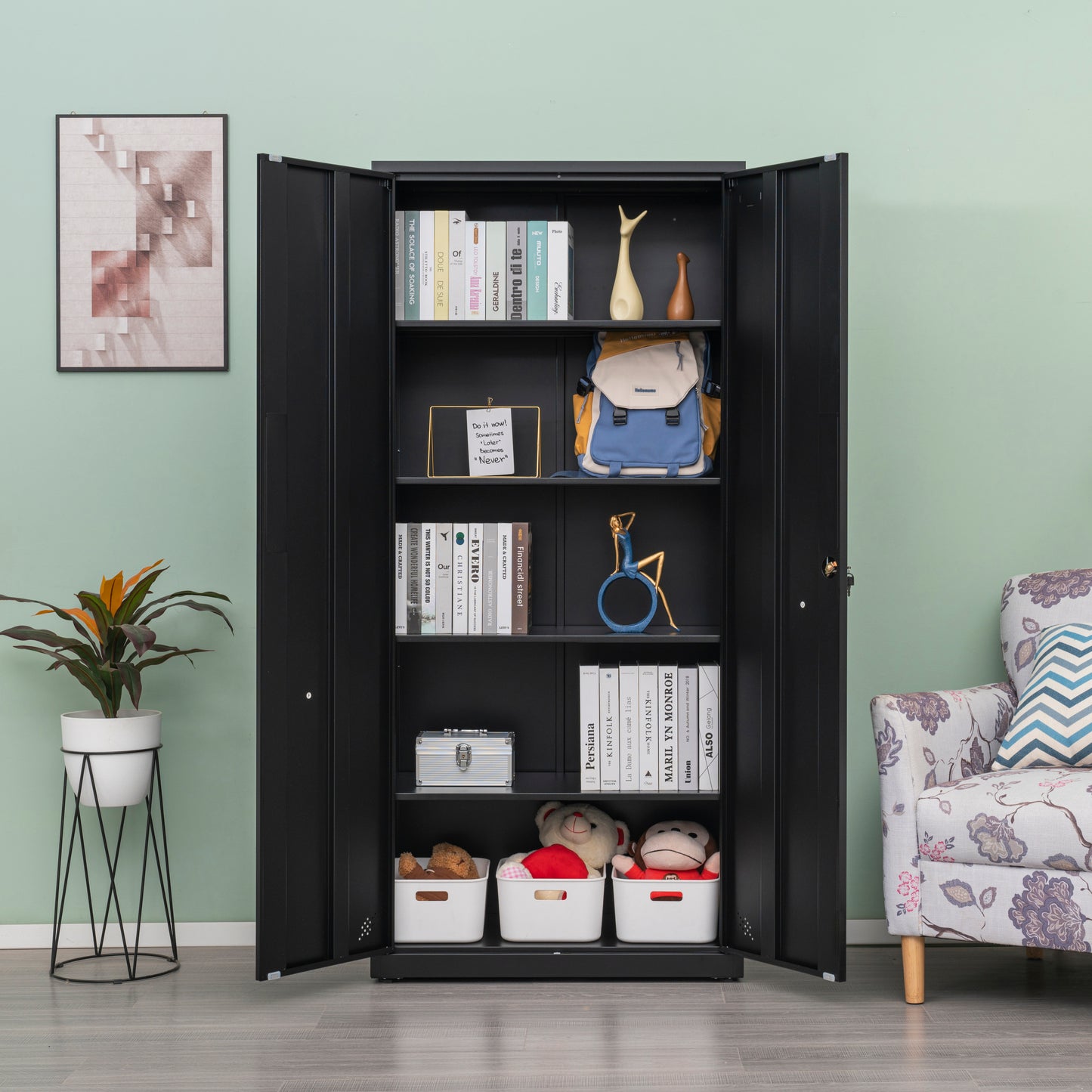 Space Max Storage Cabinet - Black