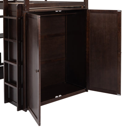 Espresso Haven Loft Bed
