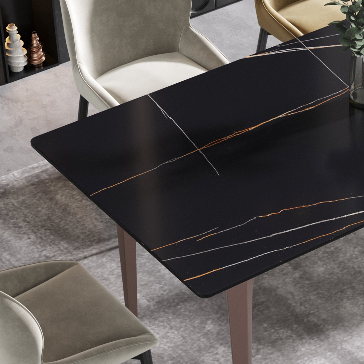 Elegant Ebony Dining Table