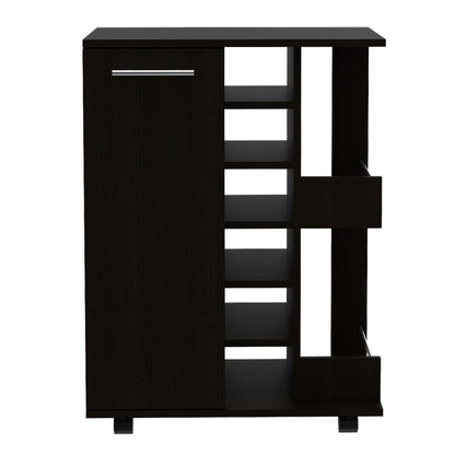 Bar Cart with Division Carbon - Black