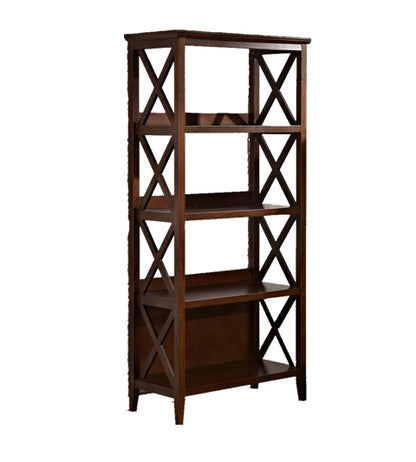 Bookshelf with Sturdy Solid Frame - Walnut