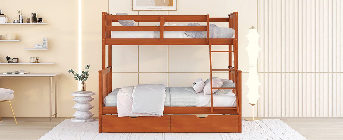 Walnut Haven Twin-Over-Full Bunk Bed