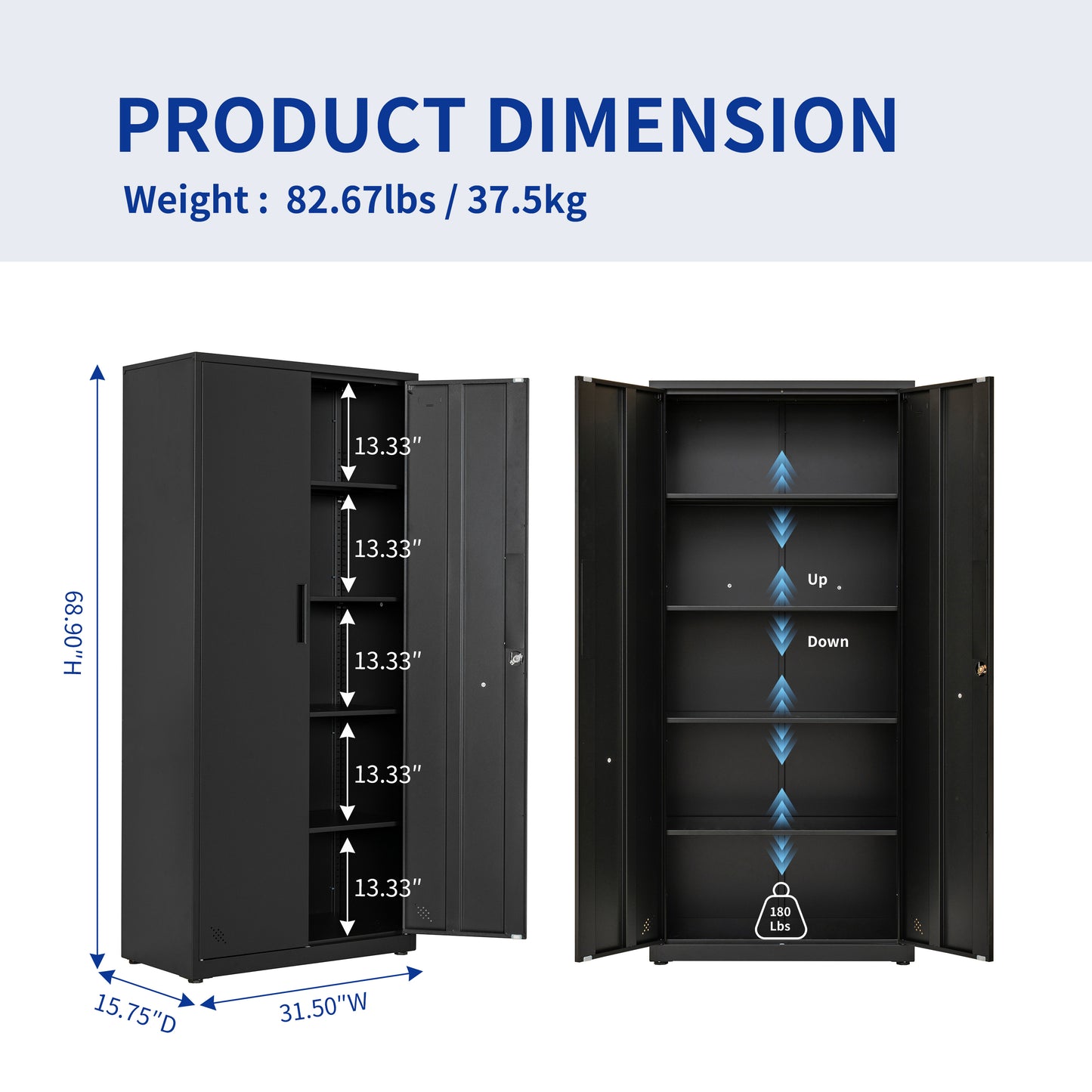 Space Max Storage Cabinet - Black