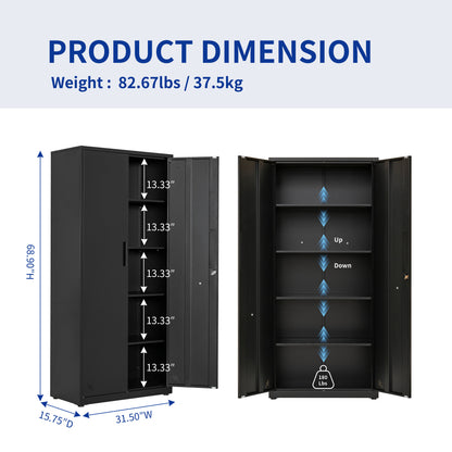 Space Max Storage Cabinet - Black