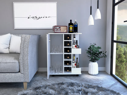 Bar Cart with Division Carbon - White