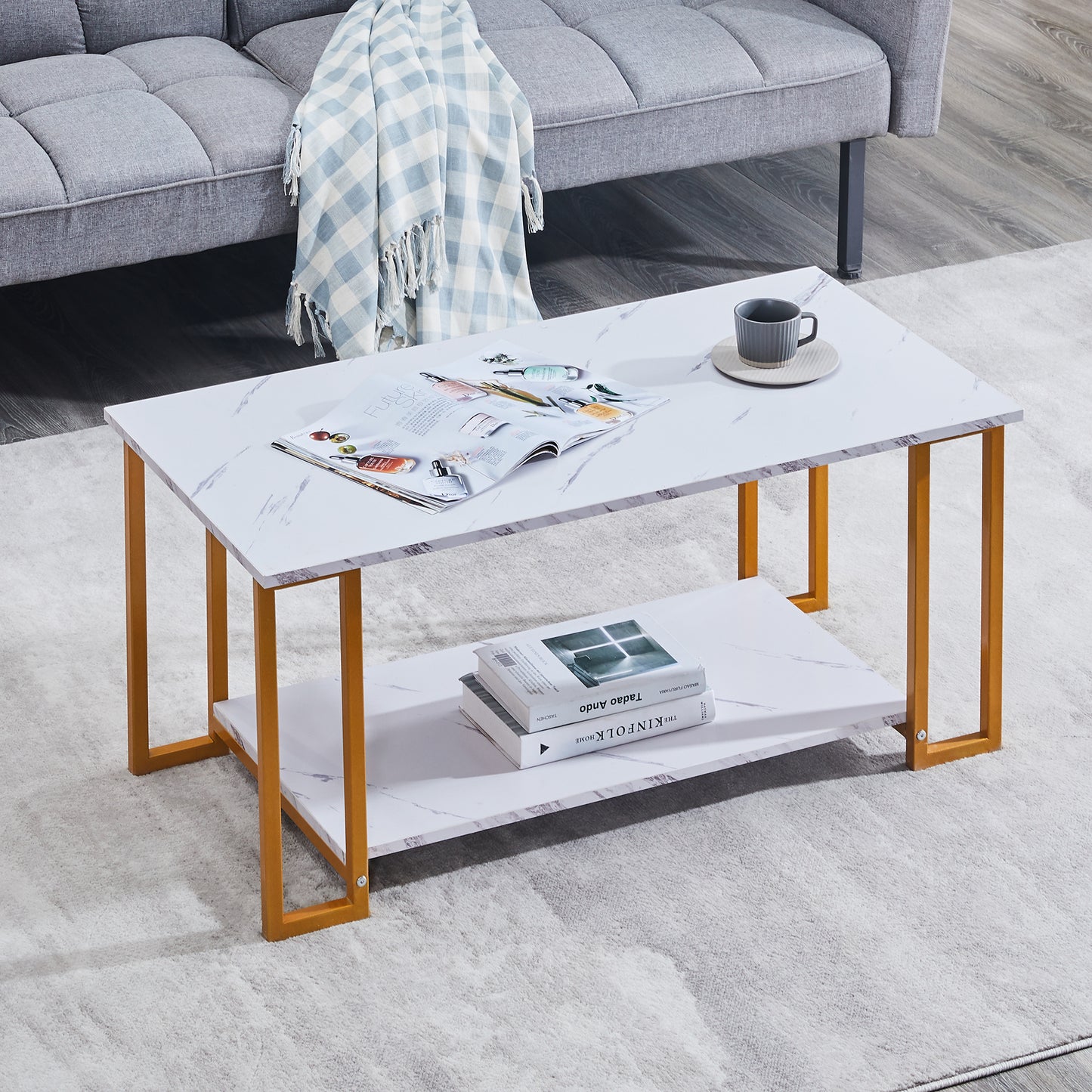 Luxor Gold Marble Coffee Table