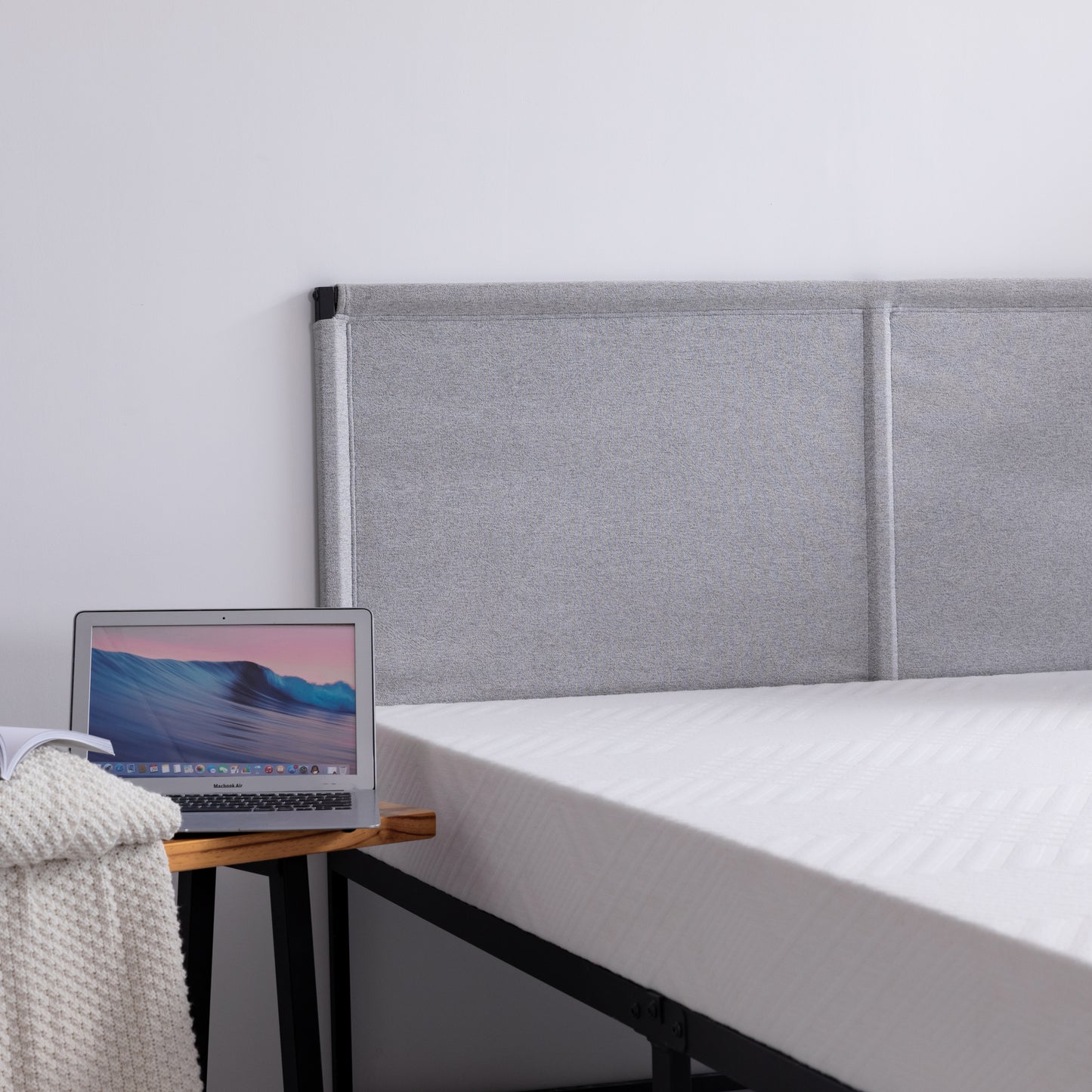Ovi King Size Metal Bed Frame - Gray
