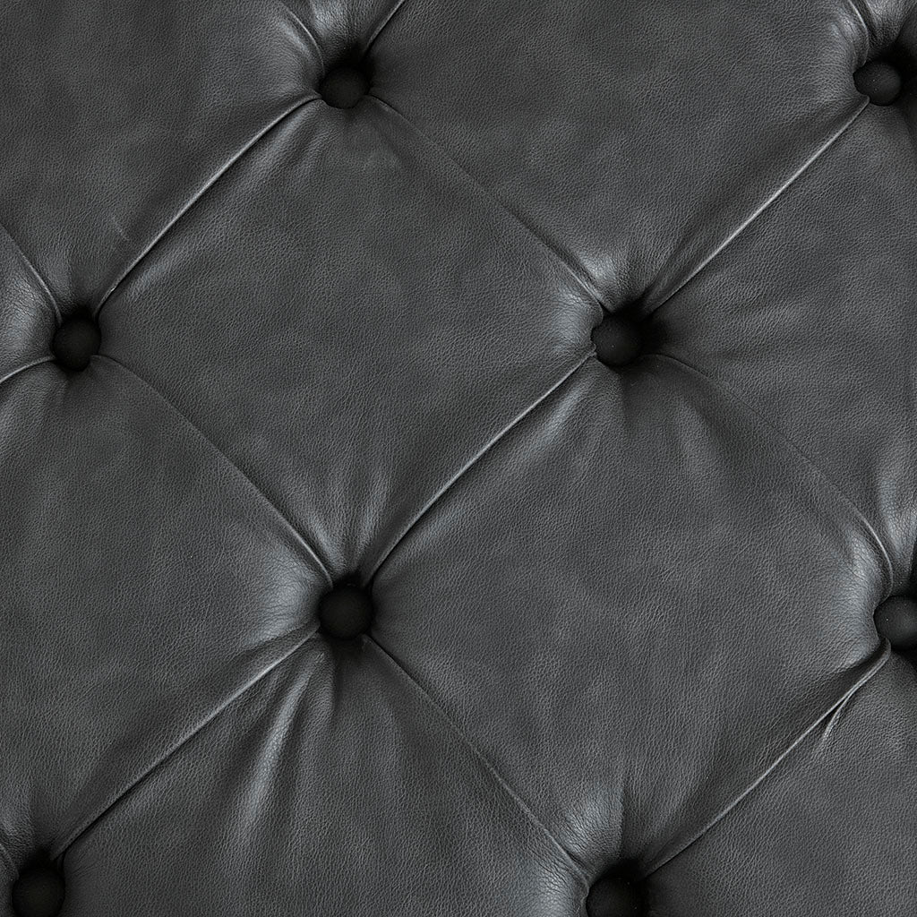 Lindsey Tufted Square Cocktail Ottoman - Black