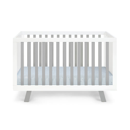 Luna 3-in-1 Convertible Island Crib White/Gray