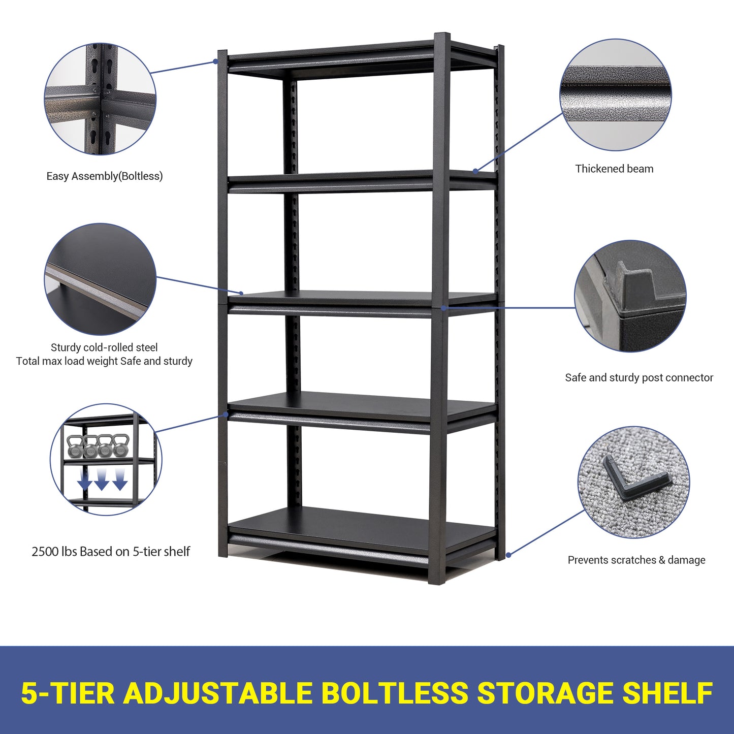 Max Load 5-Tier Metal Shelving