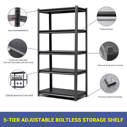 Max Load 5-Tier Metal Shelving