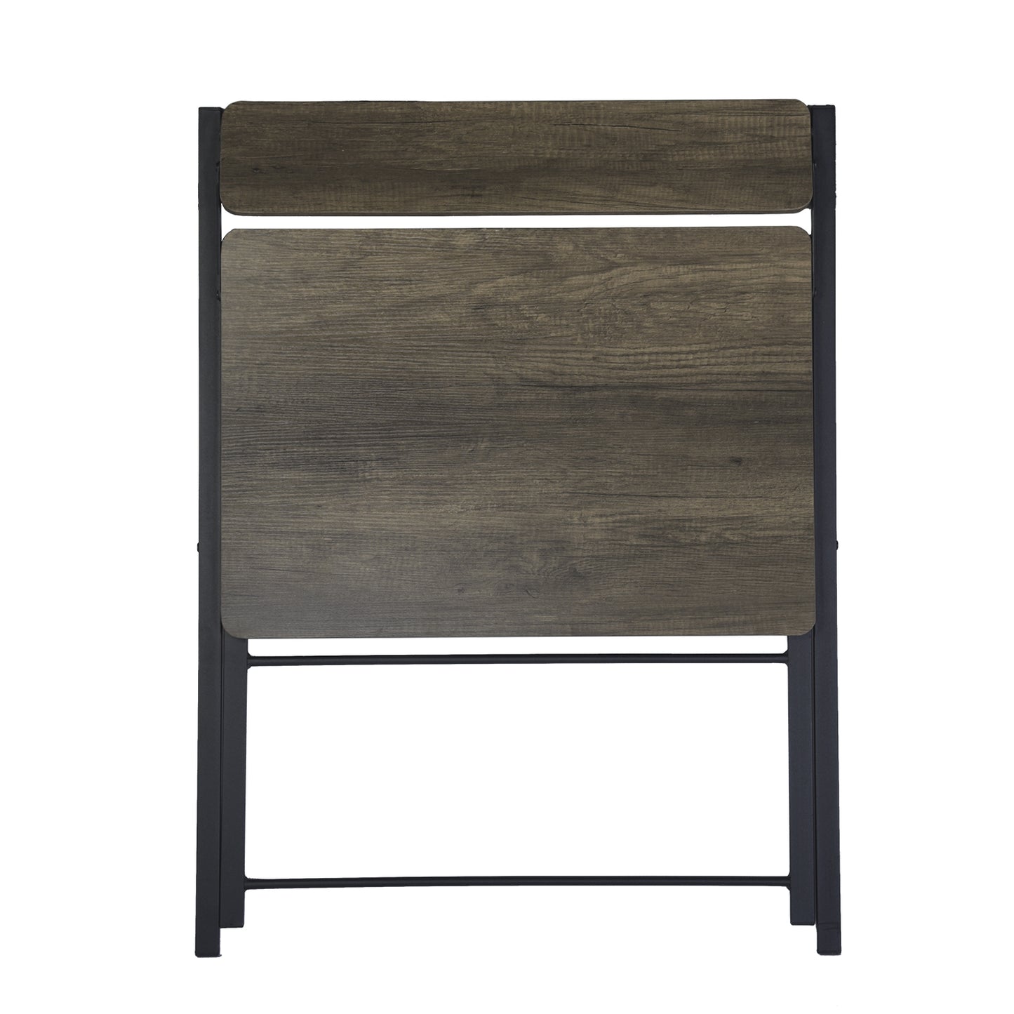 Foldable desk with tier - Walnut & Black