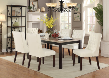 Elegant Ivory Tufted Dining Chairs
