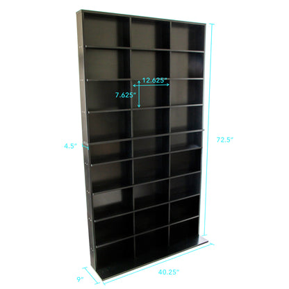 Oceanic Deluxe Media Storage Cabinet XL - Black