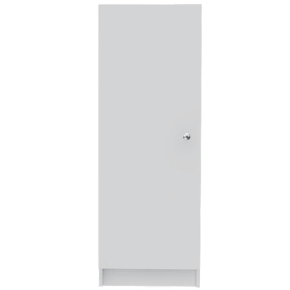 Belleria Single Door Pantry with Four Interior Shelves  - White