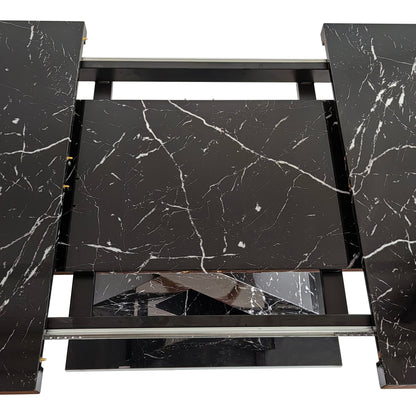 Black Marble X Dining Table