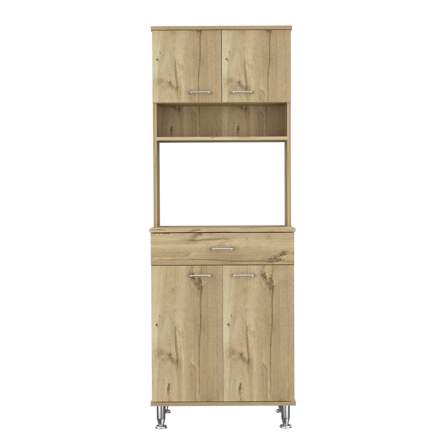 Pure Kitchen Pantry with Countertop - Light Oak