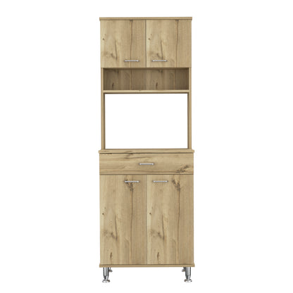 Pure Kitchen Pantry with Countertop - Light Oak