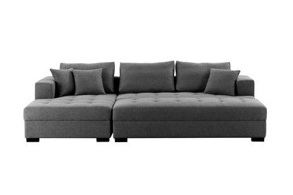 Elegant Comfort 3-Seat L-Shape Sectional Sofa Set