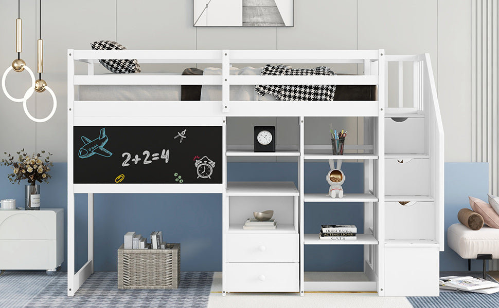 Smart Space Twin Loft Bed : The Ultimate Study and Storage Solution