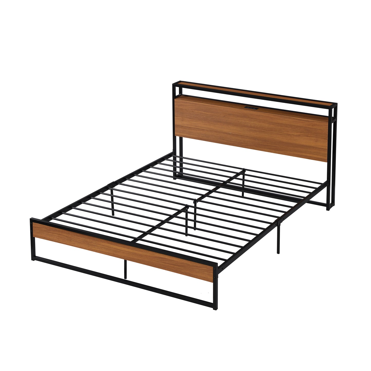 Jeern Queen Size Platform Bed Frame - Black